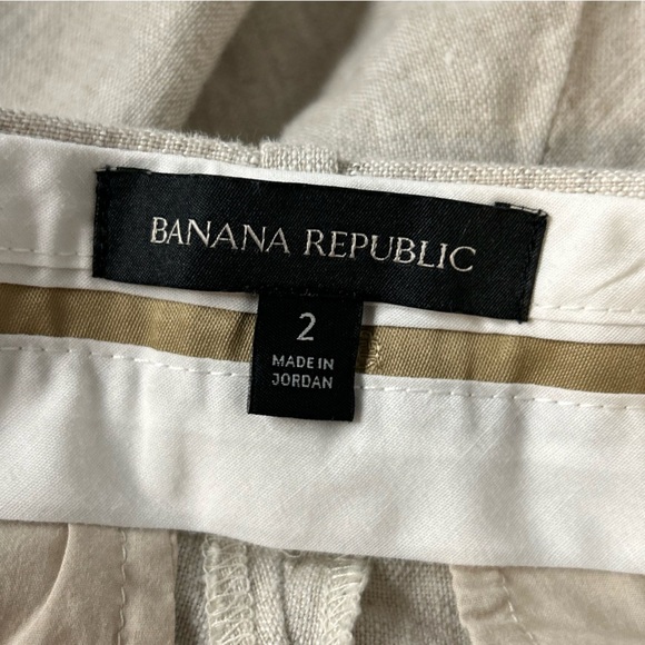 Banana Republic Women's Tan Linen Shorts Size 2 - Picture 5 of 6